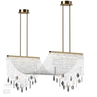 ODEON LIGHT 5420/48L HALL ODL_EX25 79 античная бронза/металл/стекло/хрусталь Люстра LED 2*24W (два в