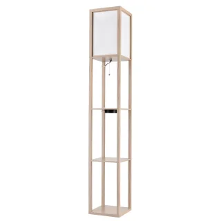 8091/1F COMFI LN24 дерево/белый, дерево/текстиль Торшер Е27 1*60W 220V PRACTIC