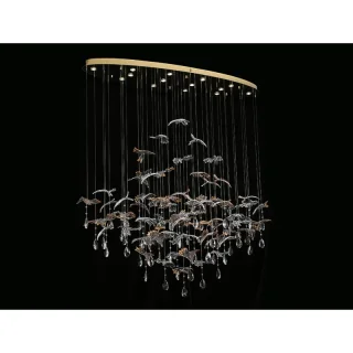 Каскадная люстра Newport 8220/140 С oval gold polished 20*5W