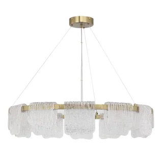 SL6021.203.66 Светильник подвесной ST-Luce золотистый/прозрачный LED 1*66W 3000K