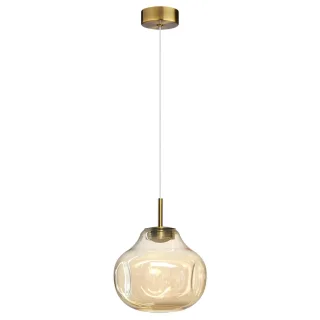 ODEON LIGHT 5097/4L PENDANT ODL25 421 античн.бронза/янтарный/металл/стекло Подвес LED 4W 4000K 388Лм