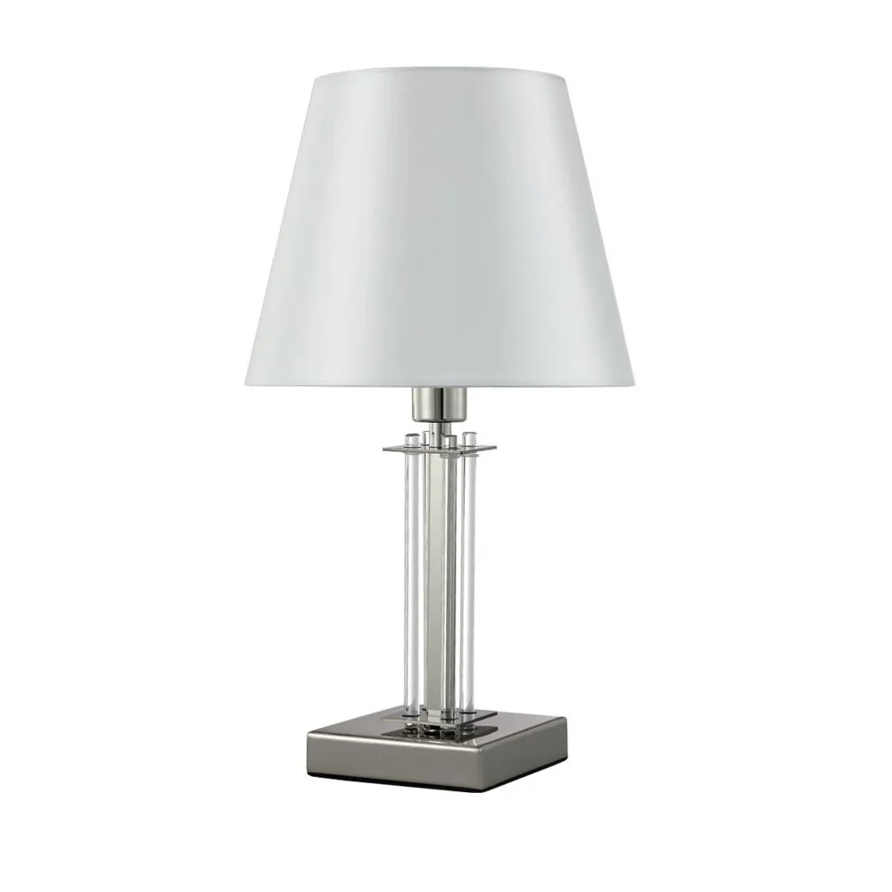 Настольная лампа NICOLAS LG1 NICKEL/WHITE