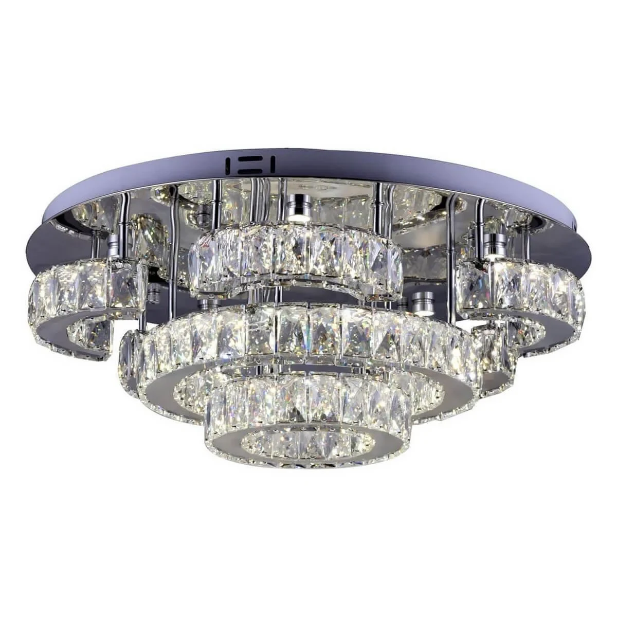 08611(3000-6000K) Люстра Стелла-Кристалл хром d60 h26 Led 68W (3000-6000K) с пультом ДУ