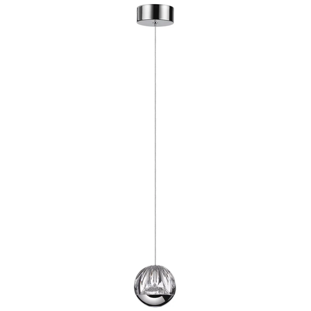 ODEON LIGHT 5100/5L L-VISION ODL25 хром/прозрачный/акрил Подвес "2 в 1" LED 5W 4000K 300Лм SONO