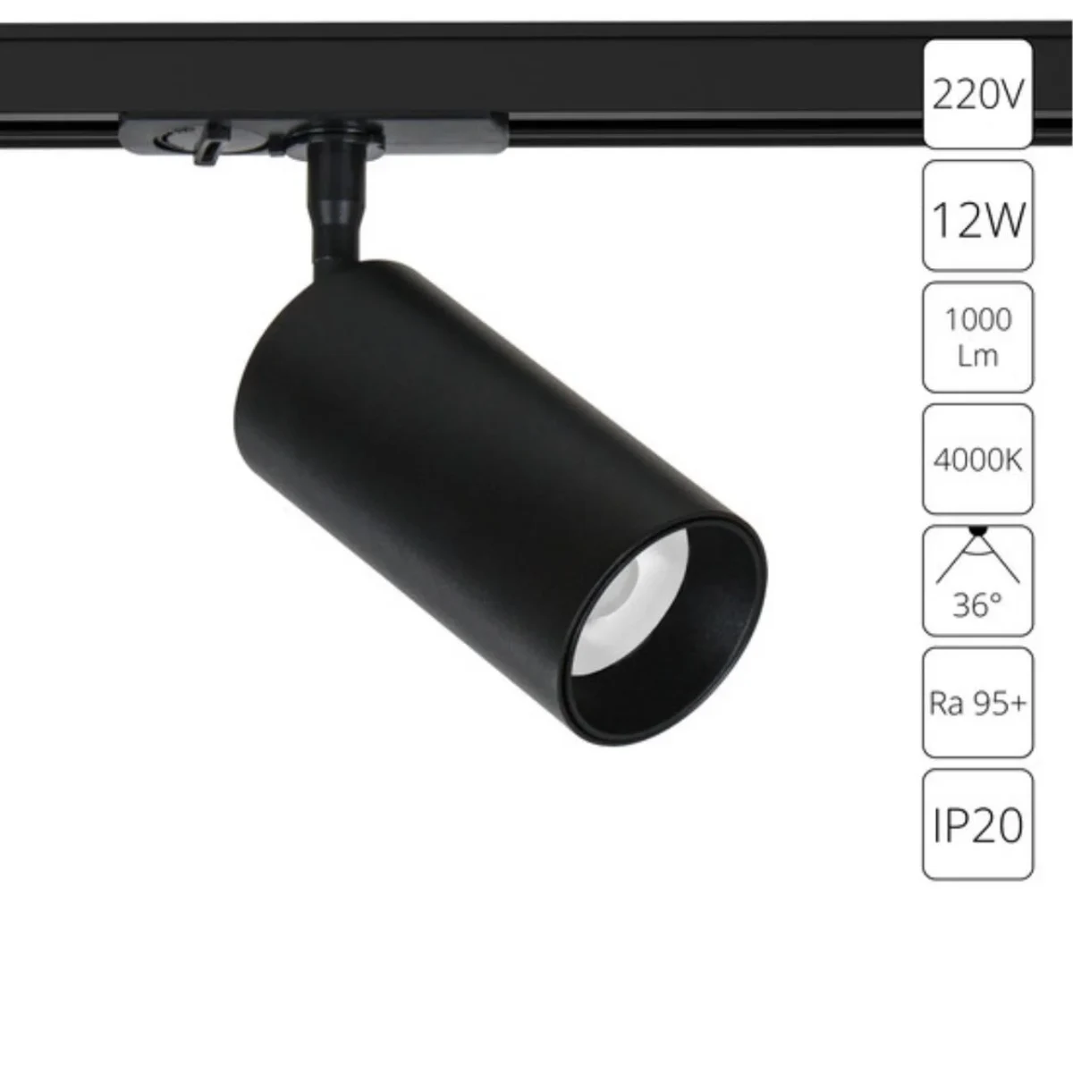 Трековый светильник Arte Lamp AERO A1346PL-1BK