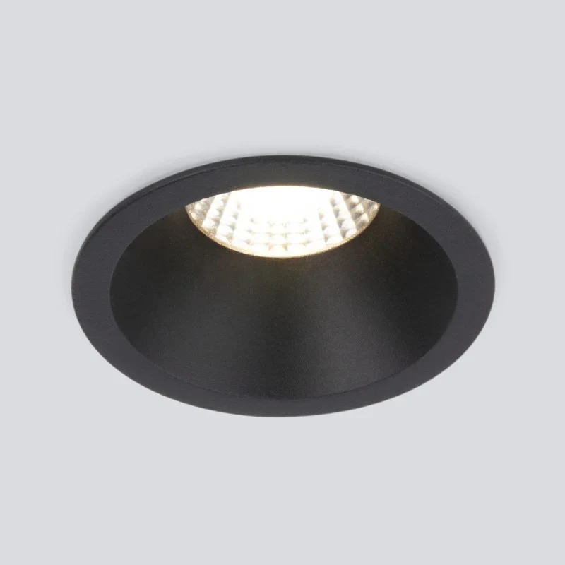 Встраиваемый светильник Elektrostandard 15266/LED 7W 3000K BK черный