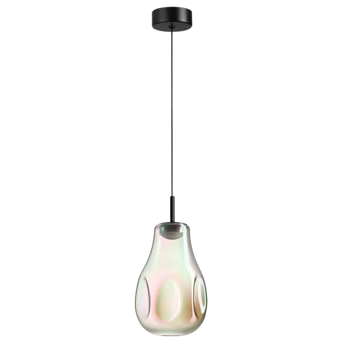ODEON LIGHT 5098/4LB PENDANT ODL25 423 черный/бензиновый/металл/стекло Подвес LED 4W 4000K 388Лм NAV