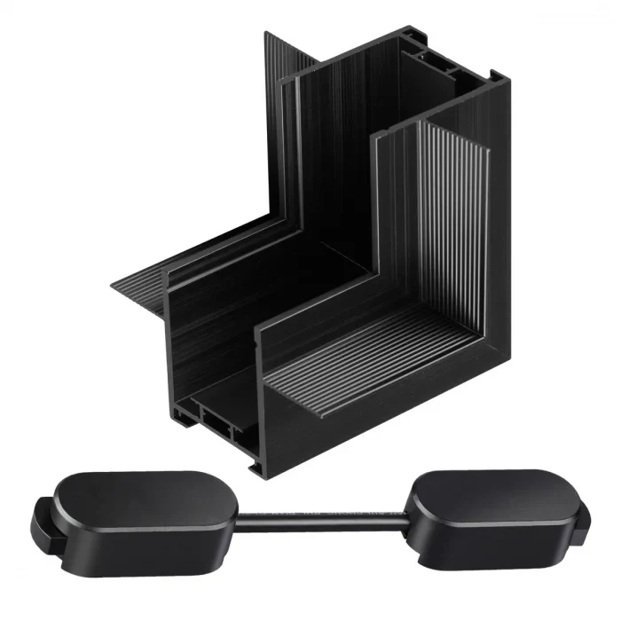 NOVOTECH 135275 SHINO NT24 093 черный Соединитель "Г"(переход с потолка на стену) для шинопровода вс