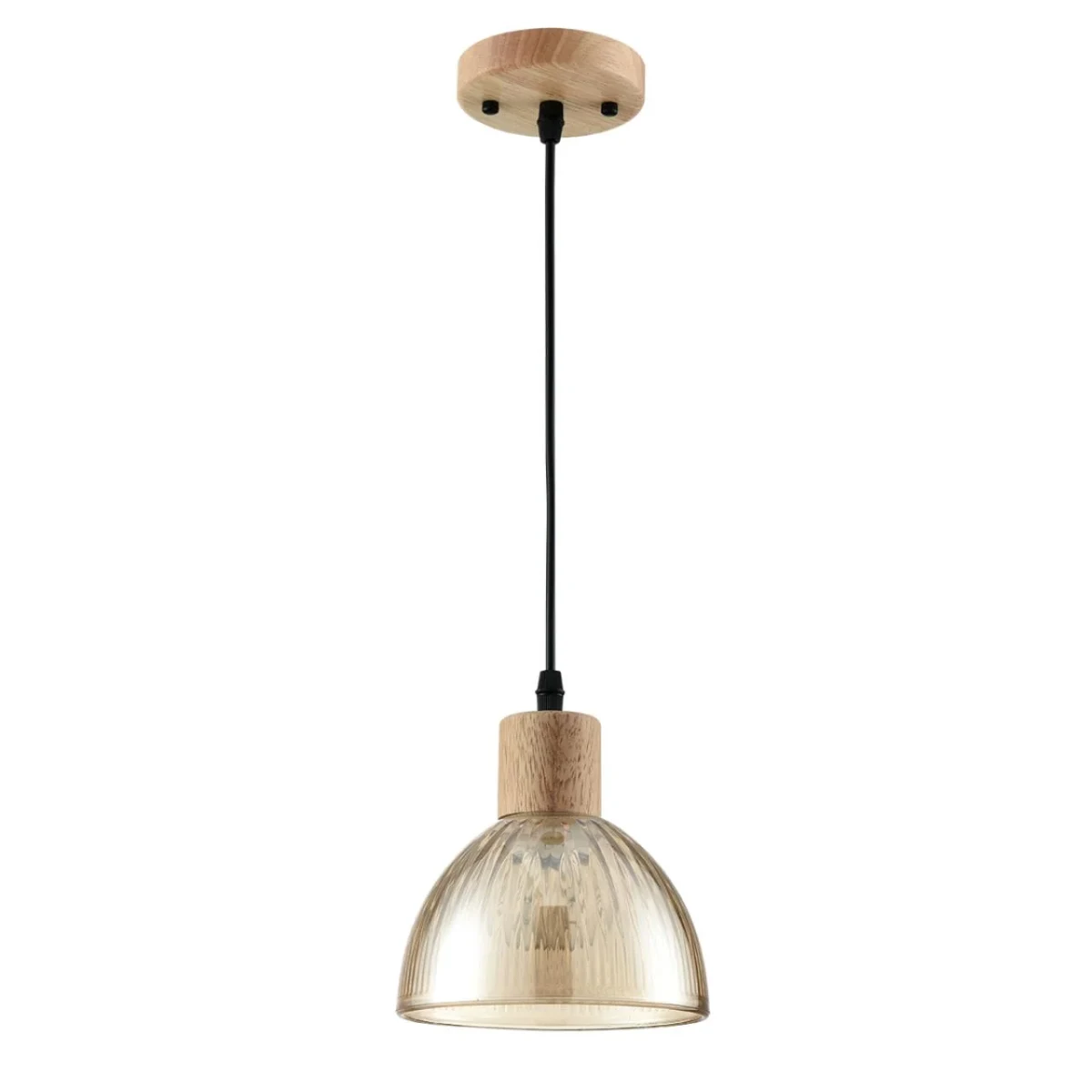 LUMION 8054/1A SUSPENTIONI LN25 310 дерево/амбер металл/стекло Подвесной светильник E27 1*60W 220V N