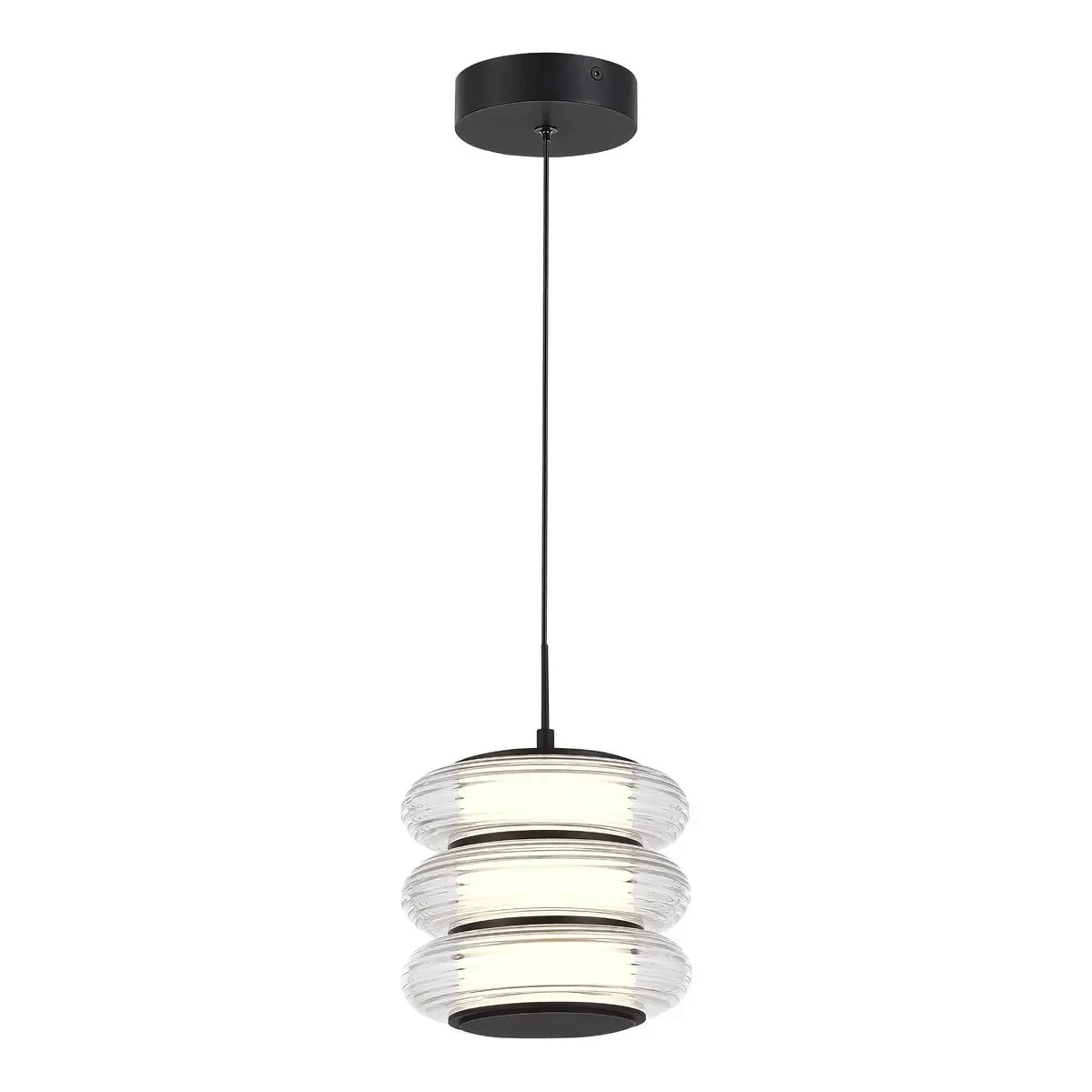 SL6239.403.03 Светильник подвесной ST-Luce черный/прозрачный LED 1*16W 3000K