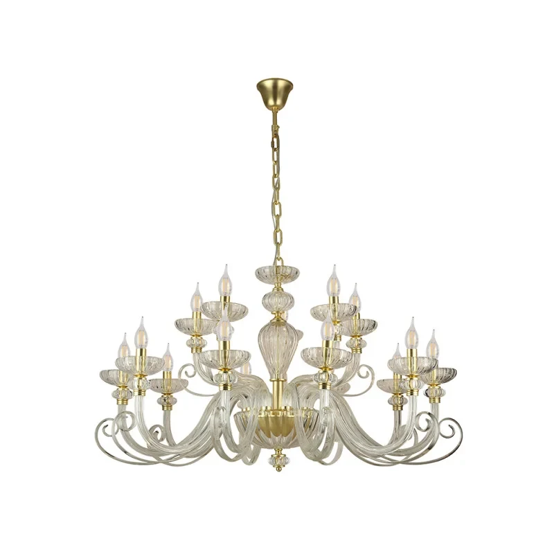 Подвесная люстра Newport 8620+5/C mat.soft gold clear