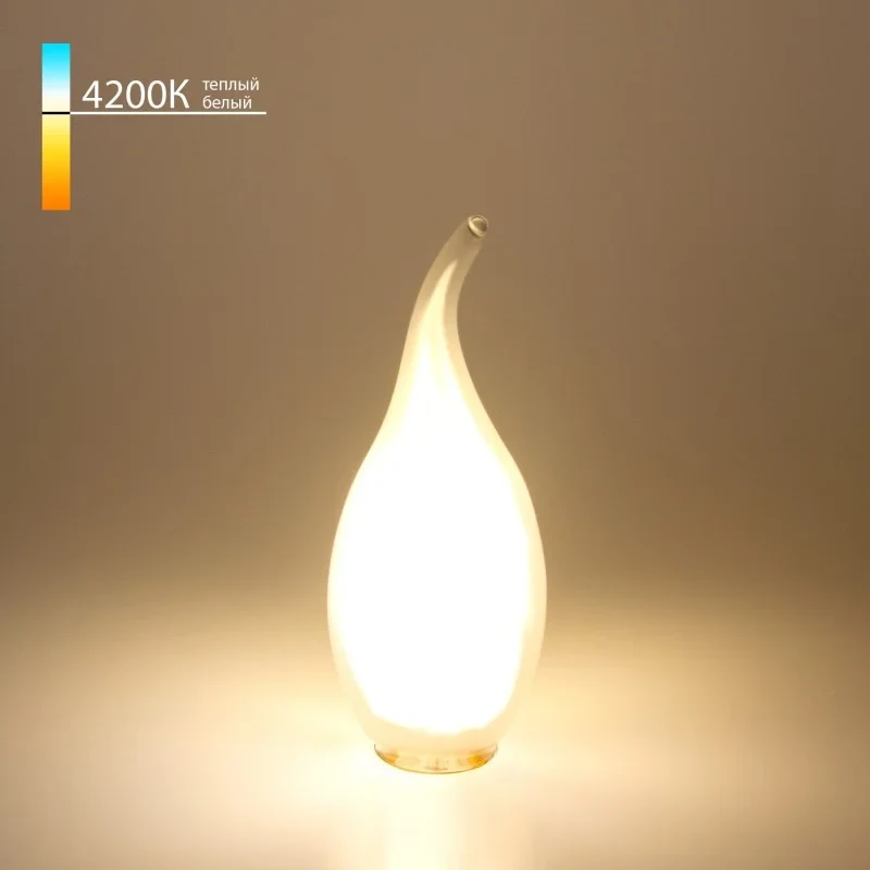 Светодиодная лампа Elektrostandard Свеча на ветру 7W 4200K E14 (CW35 белый матовый) (