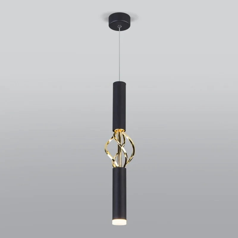 Подвесной светильник Eurosvet 50191/1 LED черный/золото