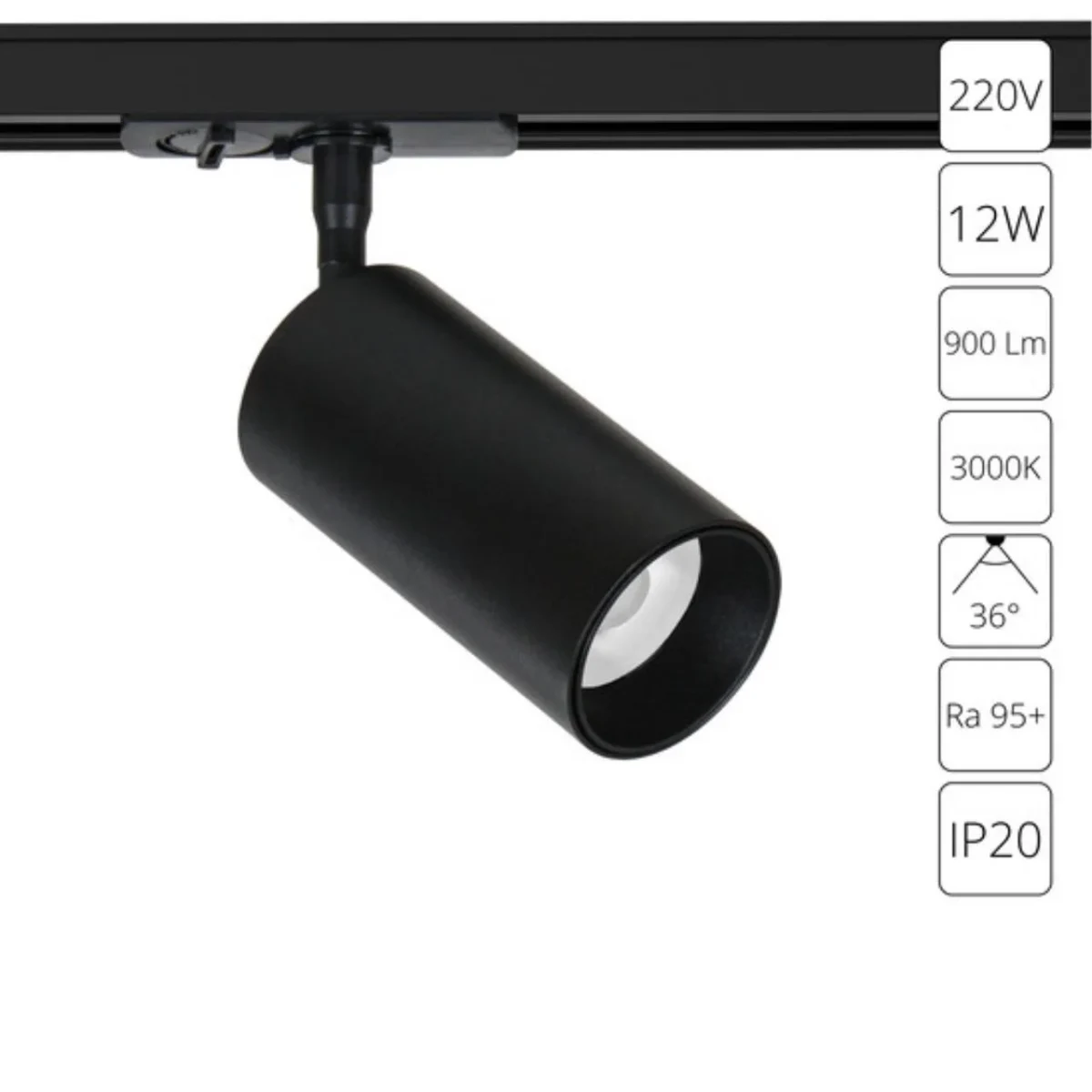 Трековый светильник Arte Lamp AERO A1336PL-1BK