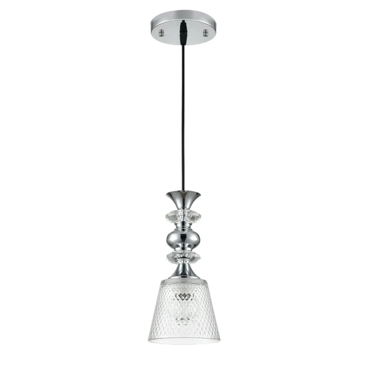 LUMION 8049/1A SUSPENTIONI LN25 308 хром/прозрачный металл/стекло Подвесной светильник E27 1*60W 220
