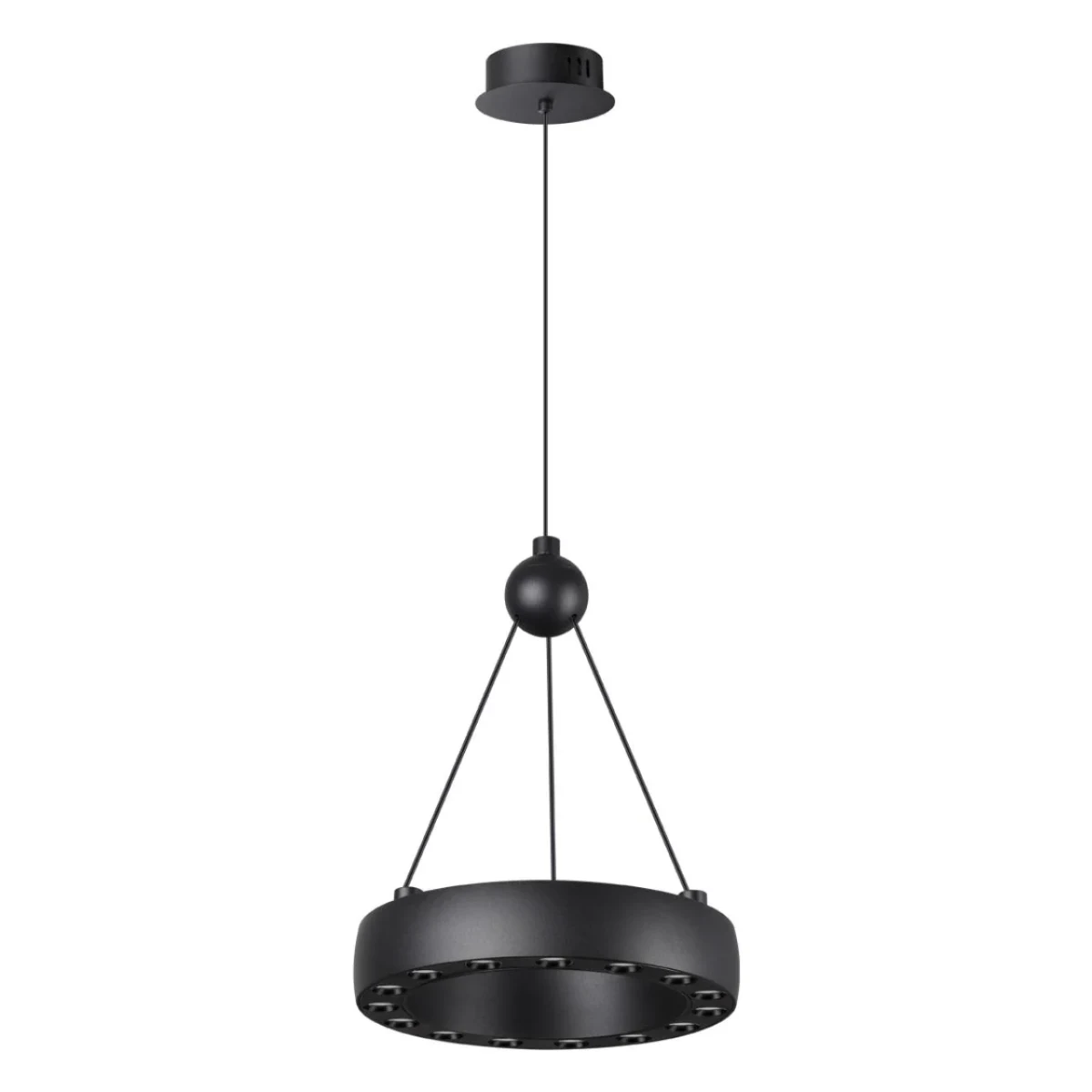 359396 OVER NT24 000 черный Светильник подвесной светодиодный, длина провода 2м IP20 LED 12W вниз/5W