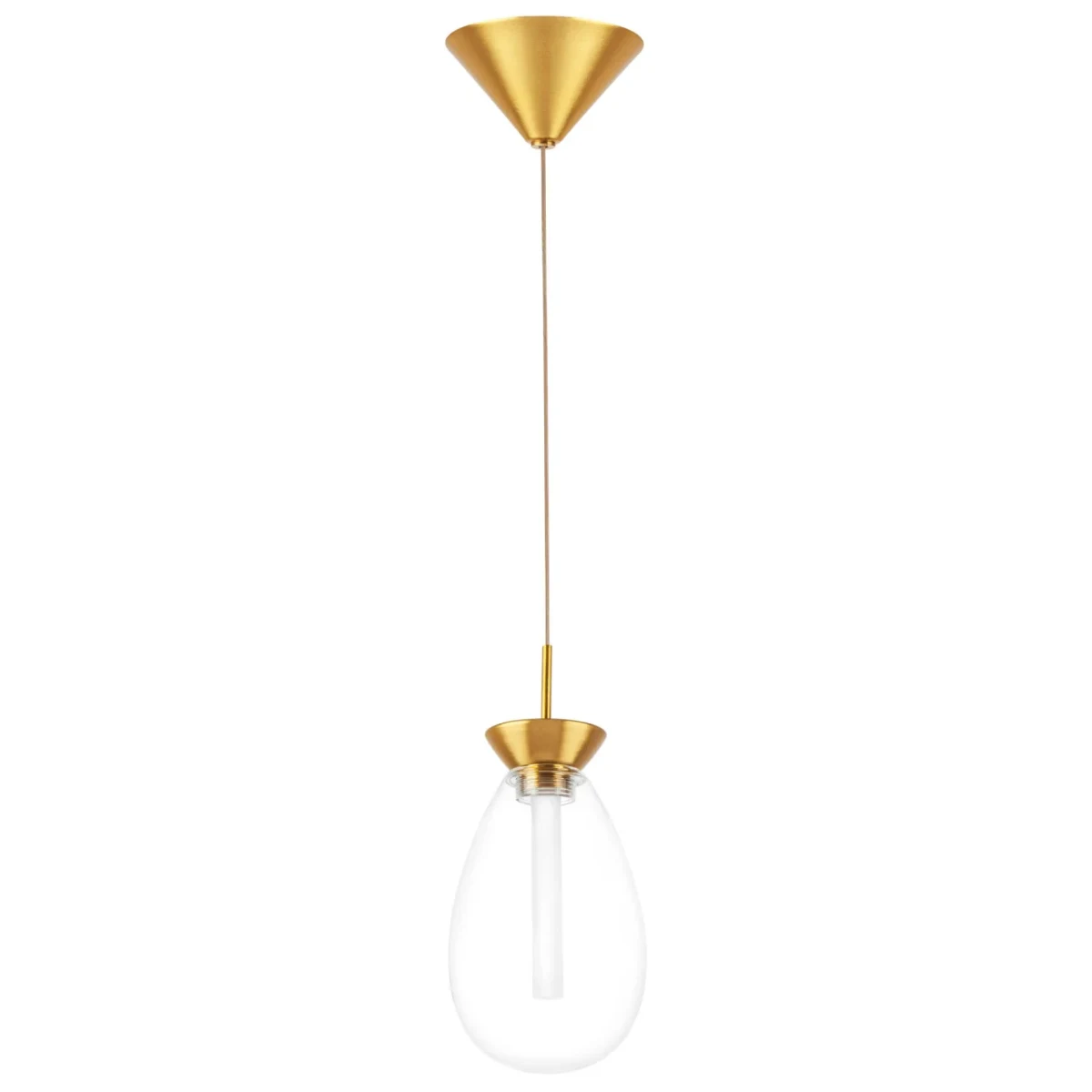 805110 Люстра COLORE LED 1х4W 240LM ЗОЛОТО/ПРОЗРАЧНЫЙ 3000K