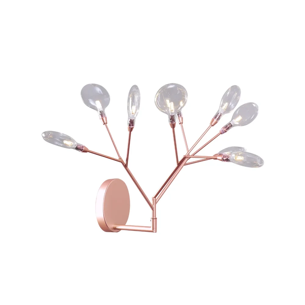 Бра Crystal Lux EVITA AP9 COPPER/TRANSPARENT