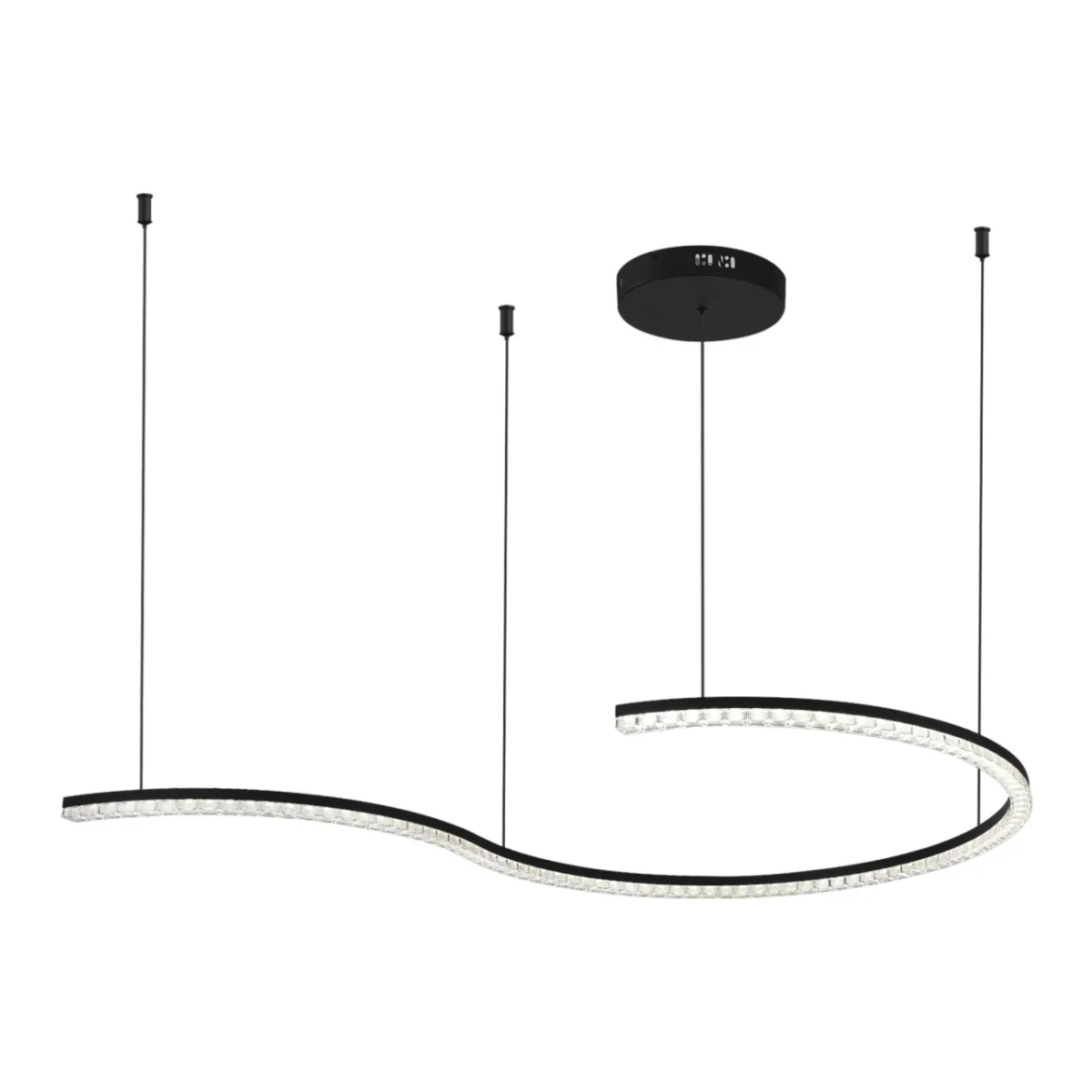 SL1018.403.01 Светильник подвесной ST-Luce черный/прозрачный LED 1*65W 4000K