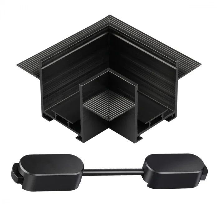 NOVOTECH 135274 SHINO NT24 093 черный Соединитель угловой "L" для шинопровода встраиваемого в ГКЛ IP