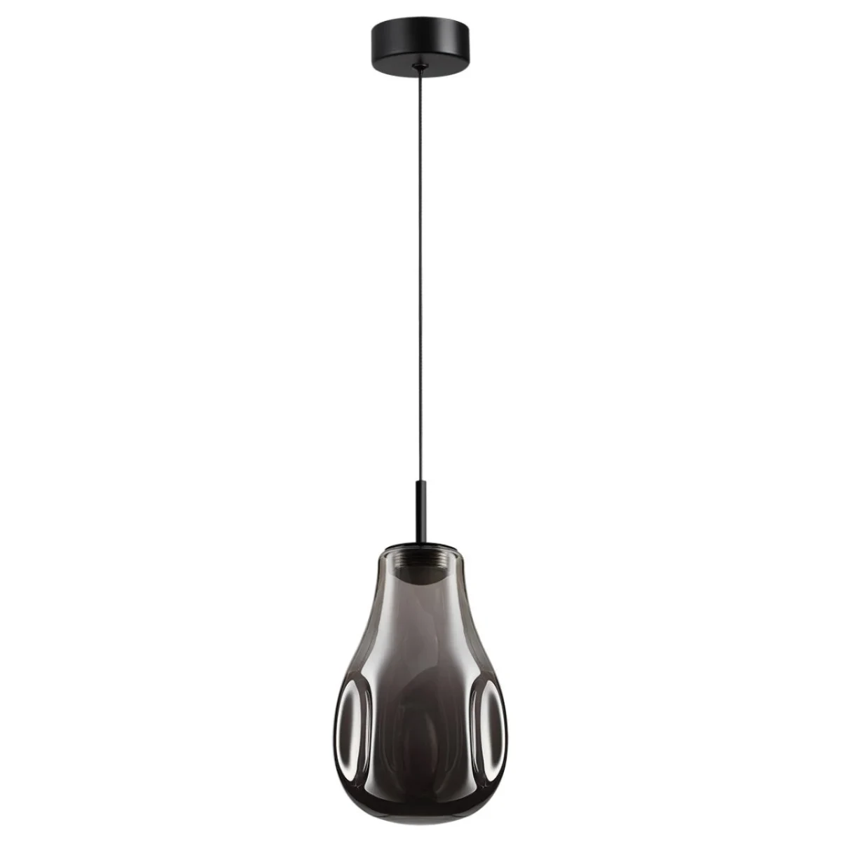 ODEON LIGHT 5098/4LC PENDANT ODL25 423 черный/дымчатый/металл/стекло Подвес LED 4W 4000K 388Лм NAVE