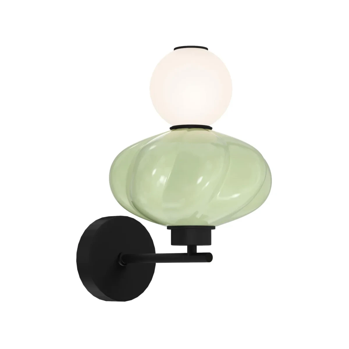 SL6134.401.01 Светильник настенный ST-Luce черный/зелёный, опаловый LED 1*8W 3000K