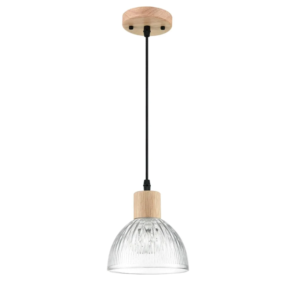 LUMION 8055/1A SUSPENTIONI LN25 310 дерево/прозрачный металл/стекло Подвесной светильник E27 1*60W 2