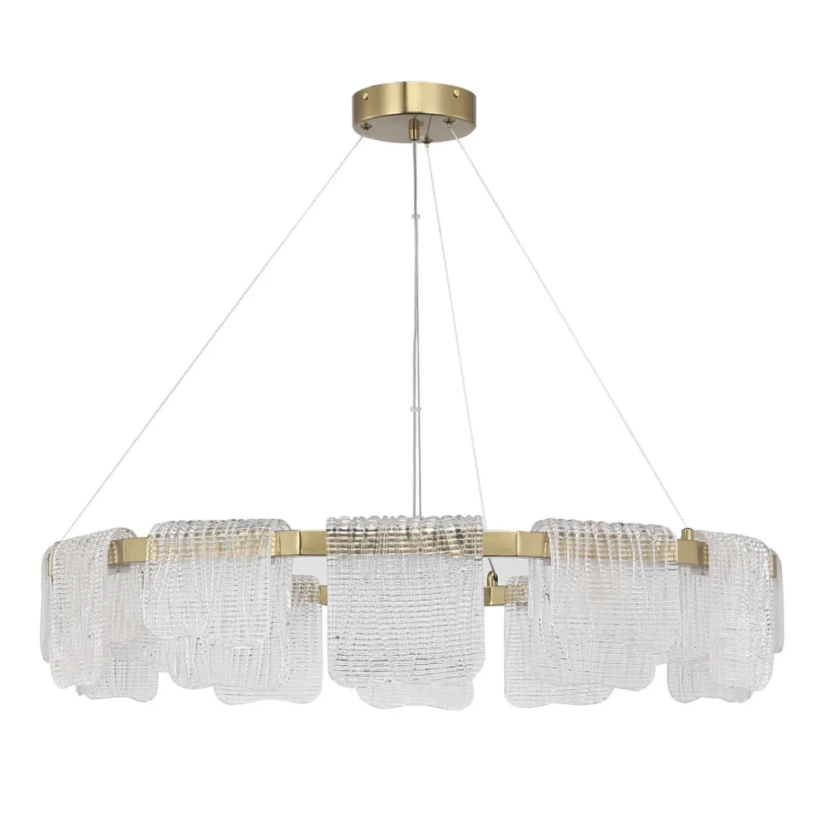 SL6021.203.66 Светильник подвесной ST-Luce золотистый/прозрачный LED 1*66W 3000K