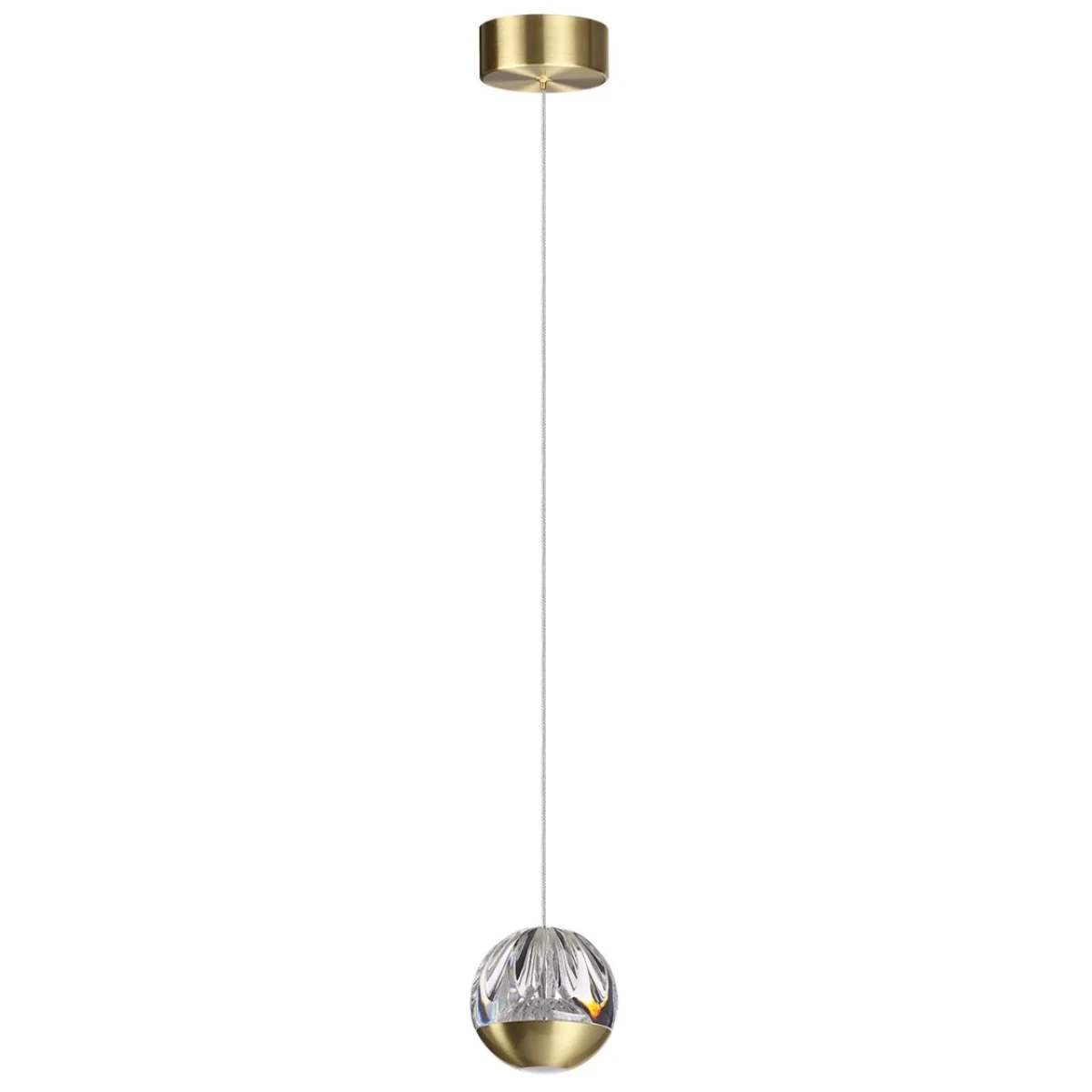 ODEON LIGHT 5101/5L L-VISION ODL25 под латунь/прозрачный/акрил Подвес "2 в 1" LED 5W 4000K 300Лм SON