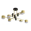 8404/8C COMFI LN 000 черный/золото, металл/пластик Светильник потолочный GX53 LED 8*7W 220V DIZZY