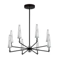 5429/39L MODERN ODL_EX24 000 черный матов./прозрачный/металл/стекло/акрил Люстра LED 39W 3000K 1330Лм FUNGO