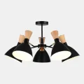 SLE1256-402-05 Светильник потолочный Черный/Черный, Светлое дерево, Золотистый E14 5*40W