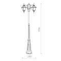 SL082.205.03 Светильник уличный наземный ST-Luce Бронза/Бронза, Прозрачный E27 3*60W