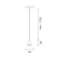 ST689.446.05 Магнитный трековый светильник Черный LED 1*5W 4000K Lm Ra>90 40° IP20 D80xH98 24V