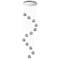 ODEON LIGHT 5100/60L L-VISION ODL25 хром/прозрачный/акрил Люстра каскадная LED 60W (12*5W) 4000K 300