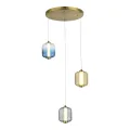 SL1193.303.03 Светильник подвесной ST-Luce Латунь/Янтарный,Дымчатый,Голубой LED 311,2W 3000K