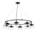 8232/8 COMFI черный/прозрачный, металл/стекло Светильник подвесной LED GX70 8*10W 220V NATALINA