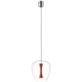 804202 Люстра CUPOLA LED 10W 500LM АЛЮМИНИЙ/КРАСНЫЙ 3000K