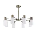 8100/8C COMFI LN25 бронза/белый металл/стекло Люстра потолочная Е14 8*40W 220V MAVE