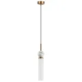 ODEON LIGHT 4359/1 MIDCENT ODL25 Подвесной светильник под латунь/металл/стекло/белый мрамор IP20 1*E