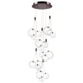801180 Люстра SFERETTA LED 18х1,35W 1200LM КОФЕЙНЫЙ/ПРОЗРАЧНЫЙ 3000K