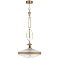 ODEON LIGHT 5441/1 PENDANT ODL_EX26 сатинированн.латунь/прозрачн./металл/стекло/травертин/веревка По