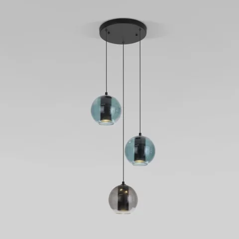 Каскадная люстра Eurosvet 50258/3 LED дымчатый/бирюзовый