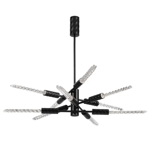 ODEON LIGHT 5459/28L L-VISION ODL_EX26 черный глянцевый/прозрачн./металл/стекло Люстра LED 28W (10*2