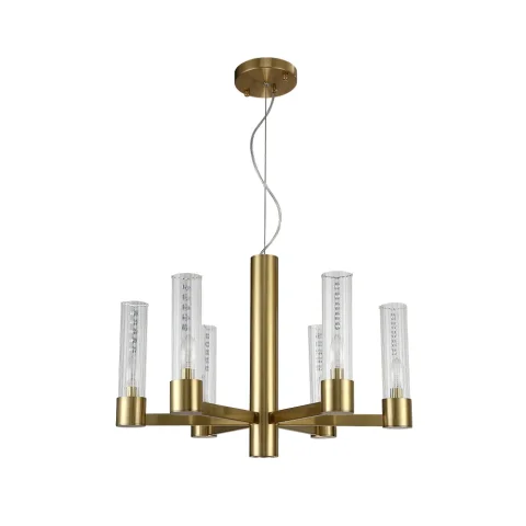 Люстра Crystal Lux OTONO SP6+1 BRASS/TRANSPARENTE