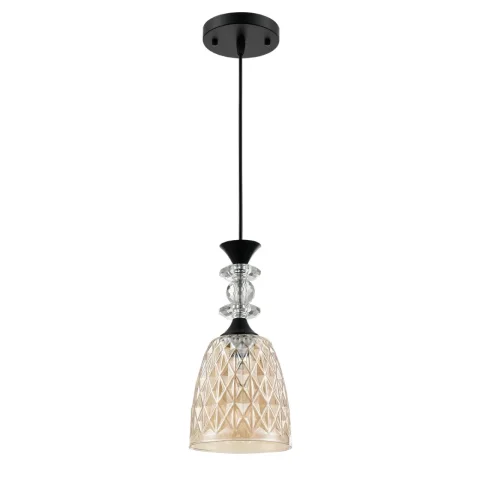 LUMION 8056/1A SUSPENTIONI LN25 311 черный/амбер металл/стекло Подвесной светильник E27 1*60W 220V E