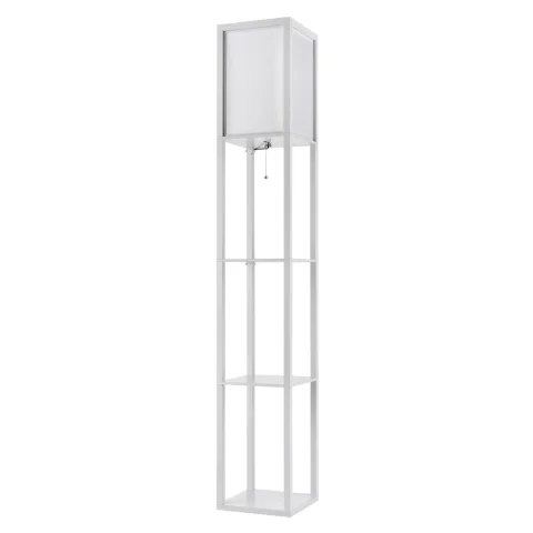 8089/1F COMFI LN24 белый, дерево/текстиль Торшер Е27 1*60W 220V PRACTIC