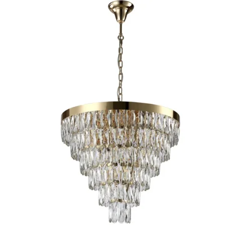 Каскадная люстра Crystal Lux ABIGAIL SP-PL15 D620 GOLD/TRANSPARENT