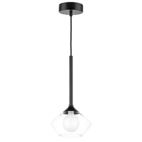 801202 Люстра VETRO 1х6W(led) G9 ЧЕРНЫЙ/ПРОЗРАЧНЫЙ
