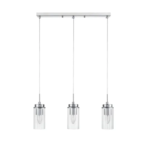 8102/3A COMFI LN25 хром/прозрачный металл/металл Подвес Е14 3*40W 220V ISHA